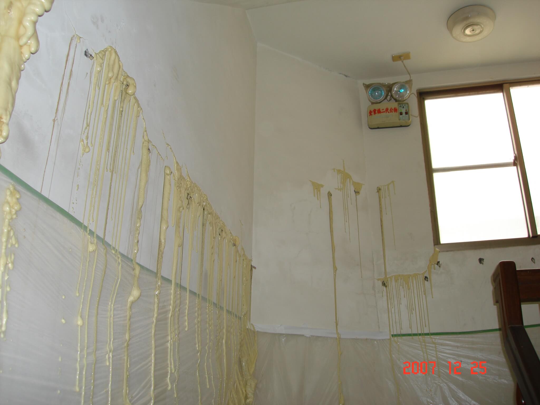樓梯間牆面二次接縫及窗台滲水抓漏工程